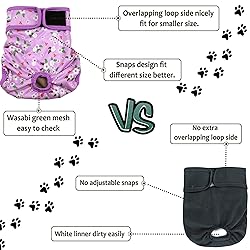 Grecle Female Dog Diapers - Premium Reusable