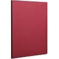Clairefontaine - Ref 795462 - Clothbound Notebook with Elastic Closure - Ruled (A5) 6" x 8.25" - Red