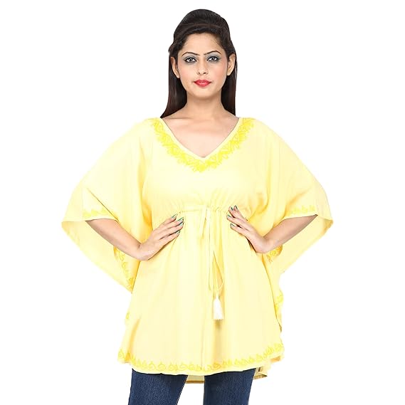 yellow kaftan top