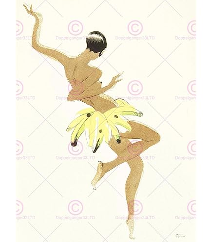 Amazon.com: Black Thunder, Josephine Baker Art Print by Paul Colin