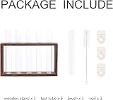 Hyindoor Desktop Glass Planter Propagation Station with Wooden Stand Rack view 4
