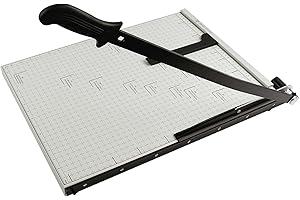 ZEQUAN Paper Cutter B3 Stack Paper Trimmer Guillotine Heavy Duty Metal Base, 21" Cutting Length with Guard Rail Safety Blade Lock, 10-Sheet Capacity, Guillotine Paper Slicer Cutter for Office School