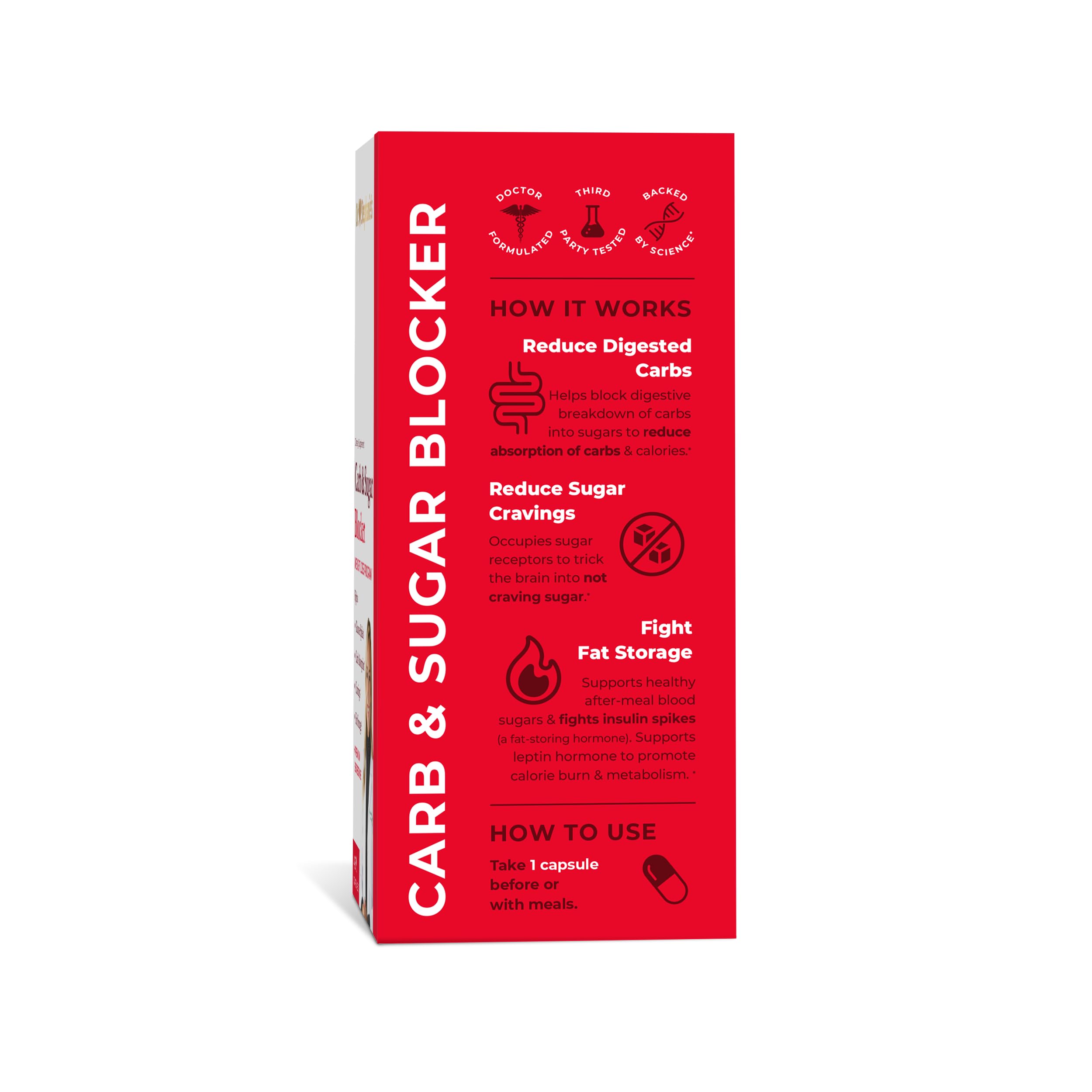 Carb & Sugar Blocker - Mega Dose of Berberine & Gymnena Supplement - Take with Meals to Reduces Digested Carbs & Weight