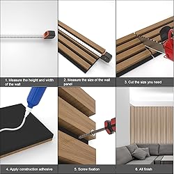 NeatiEase Acoustic Matte Laminate Slat Wall