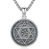 Hagkew Triple Moon Goddess Necklace 925 Sterling Silver Greek Goddess Hekate Pendant Necklaces Protection Amulet Moon Pentagram Jewelry for Women