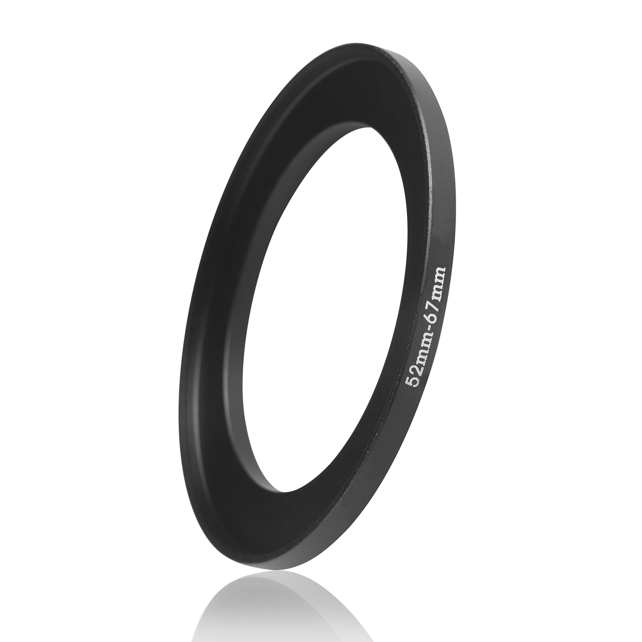 Ares Foto® Step-Up Lens Adapter Ring for Filters, Made of CNC Machined Metal with Matte Black Electroplated Finish (52mm – 67mm)
