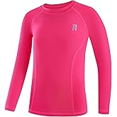 Runhit Boys Compression Shirt Kids Long Sleeve Athletic Undershirt Youth Quick Dry Base Layer for Football Baseball