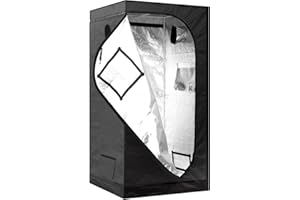iPower 36"x36"x72" 3’x3’x6’ Mylar Hydroponic Water-Resistant Grow Tent with Observation Window and Removable Floor Tray, Tool Bag for Indoor Plant Seedling, Propagation, Blossom, etc