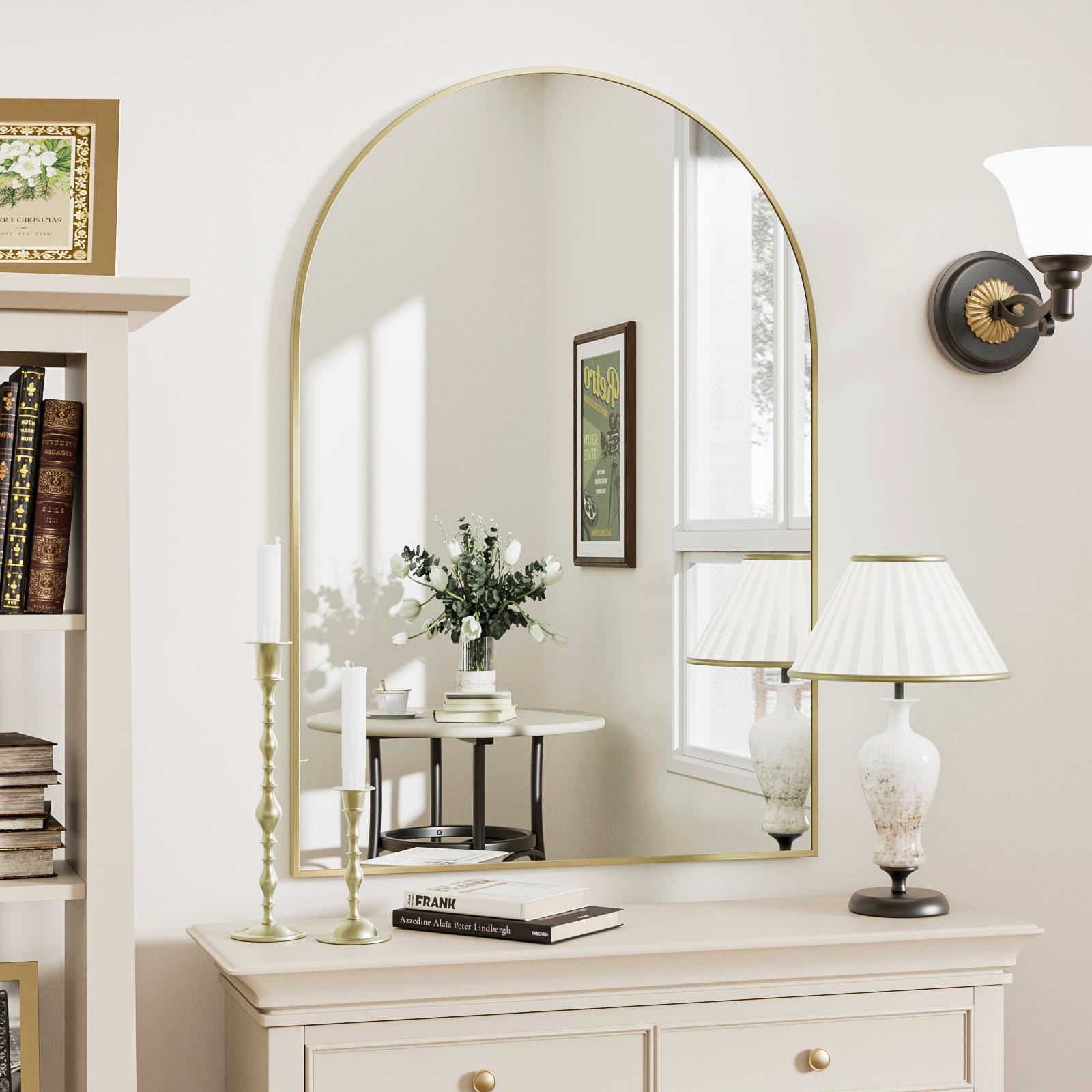 Photo 1 of ***Factory seal****
Rowjut Gold Arched Bathroom Mirror for Wall-36"X24" Wall Mirror for Living Room, Bedroom, Bathroom, Dressing Room Hanging Vanity Mirror for Wall Decoration