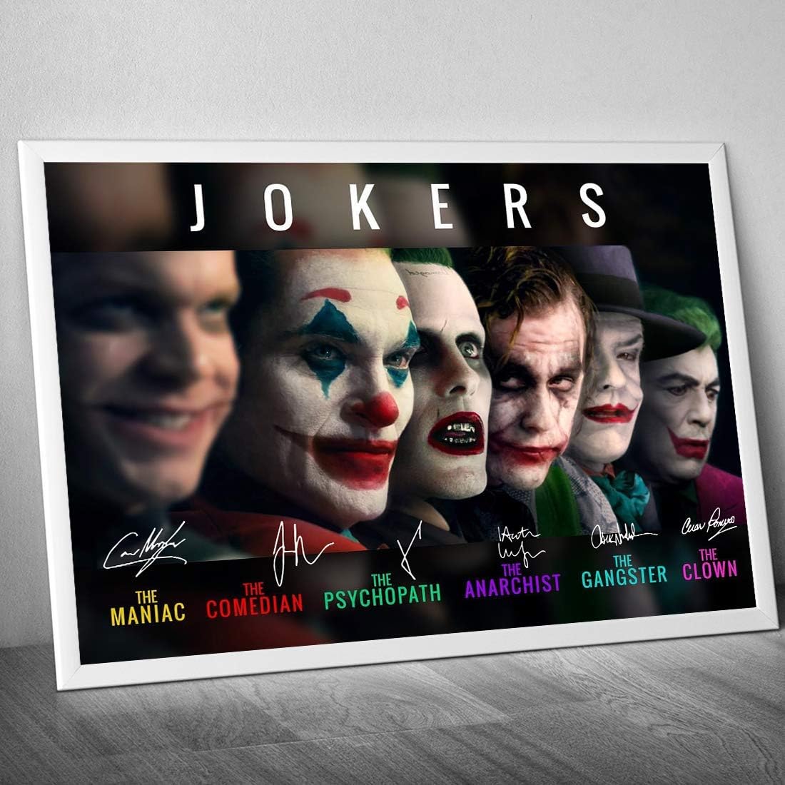 Jo-ker The Anar-chist The Gangster Signed - Jo-ker Movie #Signature Gifts for Fans Poster Home Art Wall Posters (24x36)