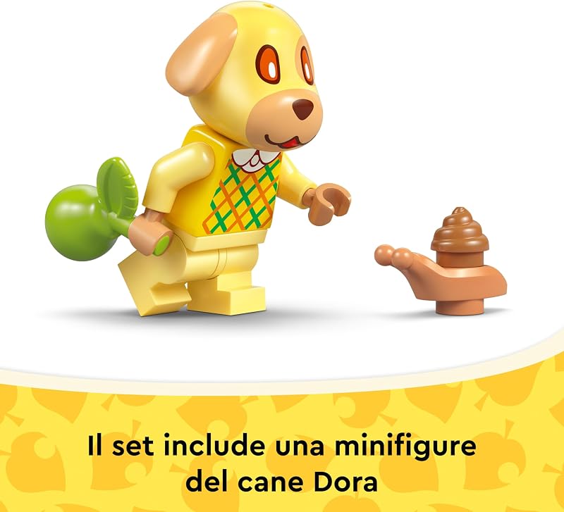 Animal Crossing La Casetta di Dora - Giocattolo con Minifigure, Pianoforte, Tavolo da Picnic, Accessori e Cibo - Regalo per Gamer, Bambine, Bambini e Fan da 6 Anni in su - 77058 — foto 7 di 8