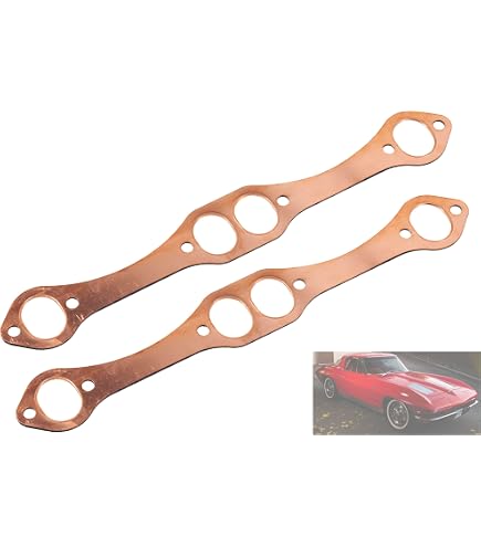 Lot De 2 Joints D'Échappement SBC 350 - Plaqué Cuivre Réutilisables Pour Moteurs 283 305 327 350 383 400