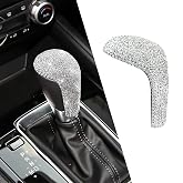 Bling Sparkly Gear Shift Knob Cover Bling Handle Cover Decorative Sticker Compatible with Mazda Accessories 2 3 6 CX3 CX5 CX8 CX9 Axela 2014-2019 Accessories