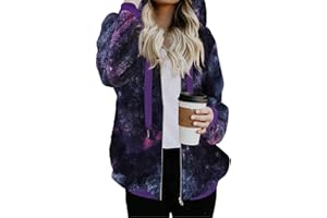 Nirovien Womens Sherpa Jacket Fuzzy Zip Up Hoodie Oversized Fleece Jackets Fluffy Coat with Pockets