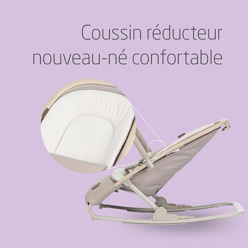 Kori Transat Bébé 2-en-1, Arche à Jouets, 0-15kg, Classic Beige