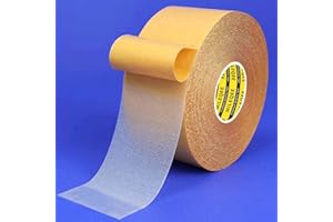 MILEQEE Double Sided Tape Heavy Duty, 2" x 66FT(20m), Universal High Tack Strong Wall Adhesive with Fiberglass Mesh, Super Sticky Resistente Clear Tape, Easy Use Mounting Tape for Home Office School