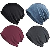ELLEWIN Cotton Slouchy Beanie Hip-Hop Soft Lightweight Running Beanie Adult Skull Hats Cap for Men Women