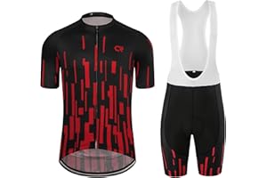 Coconut Ropamo CR Men's Cycling Jersey Set Road Bike Jersey Zipper Pocket Short Sleeves Cycling Kits Bib Shorts 3D Padded