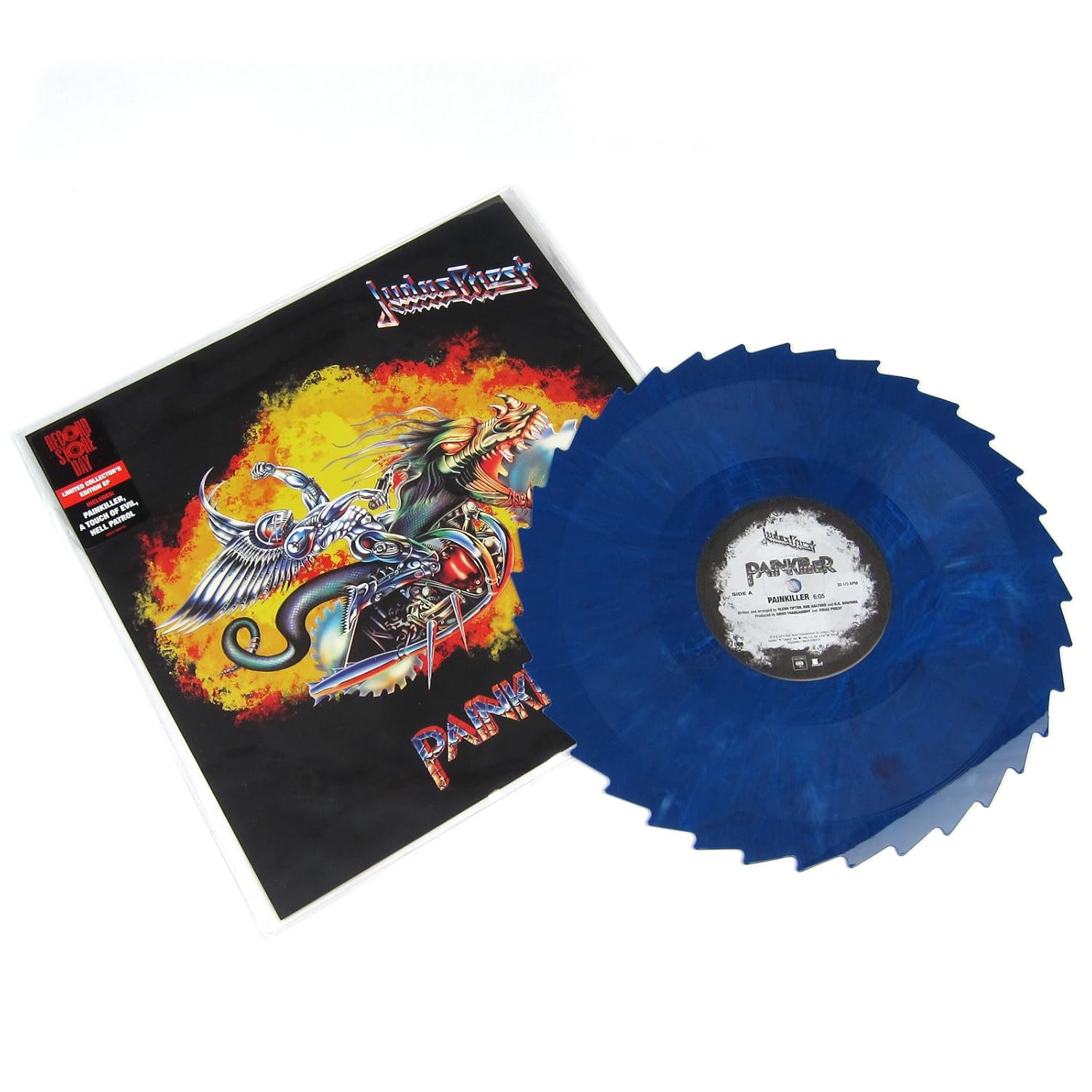 Amazon Com Judas Priest Painkiller Colored Vinyl Saw Shaped Vinyl 10 Record Store Day Music