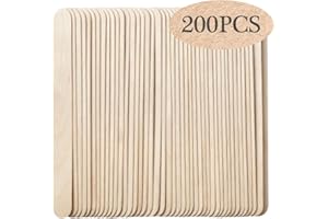 200Pcs Large Wooden Waxing Sticks for Hair Removal - HOOMBOOM Premium Splinter-Free Wooden Sticks for Waxing, Wax Stick for Body Eyebrow and Face Waxing