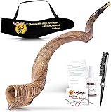 ProShofar Israel Shofar Set, Natural Kudu Horn