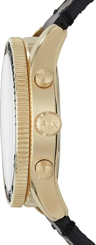 Herren Armbanduhr Analog Quarz Leder AX1818