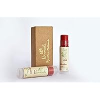 Kaumudi Handmade & Natural Lip Balm For Women & Men With Rose Damascena & Saffron Essential oil (Cherry Lip)