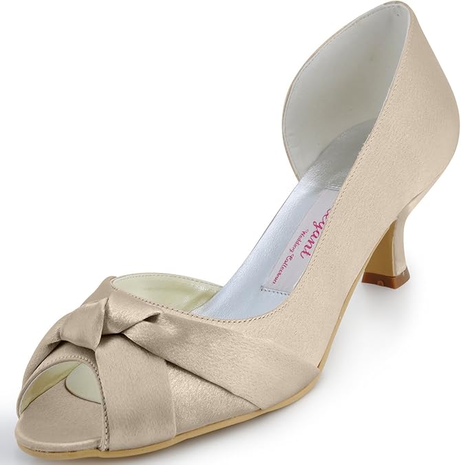 ElegantPark 1201D Champagne Women�s Peep Toe