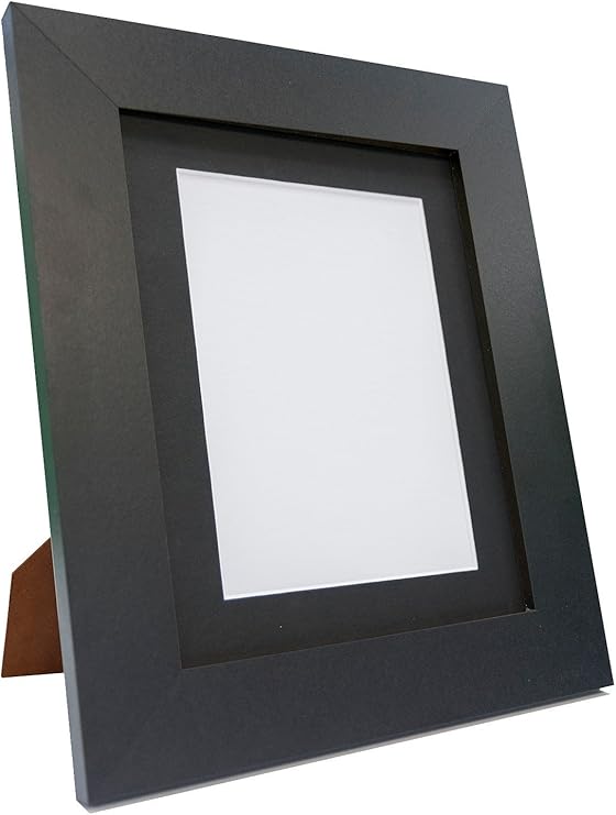 FRAMES BY POST Metro Black Photo Picture Poster Frame with Black Mount