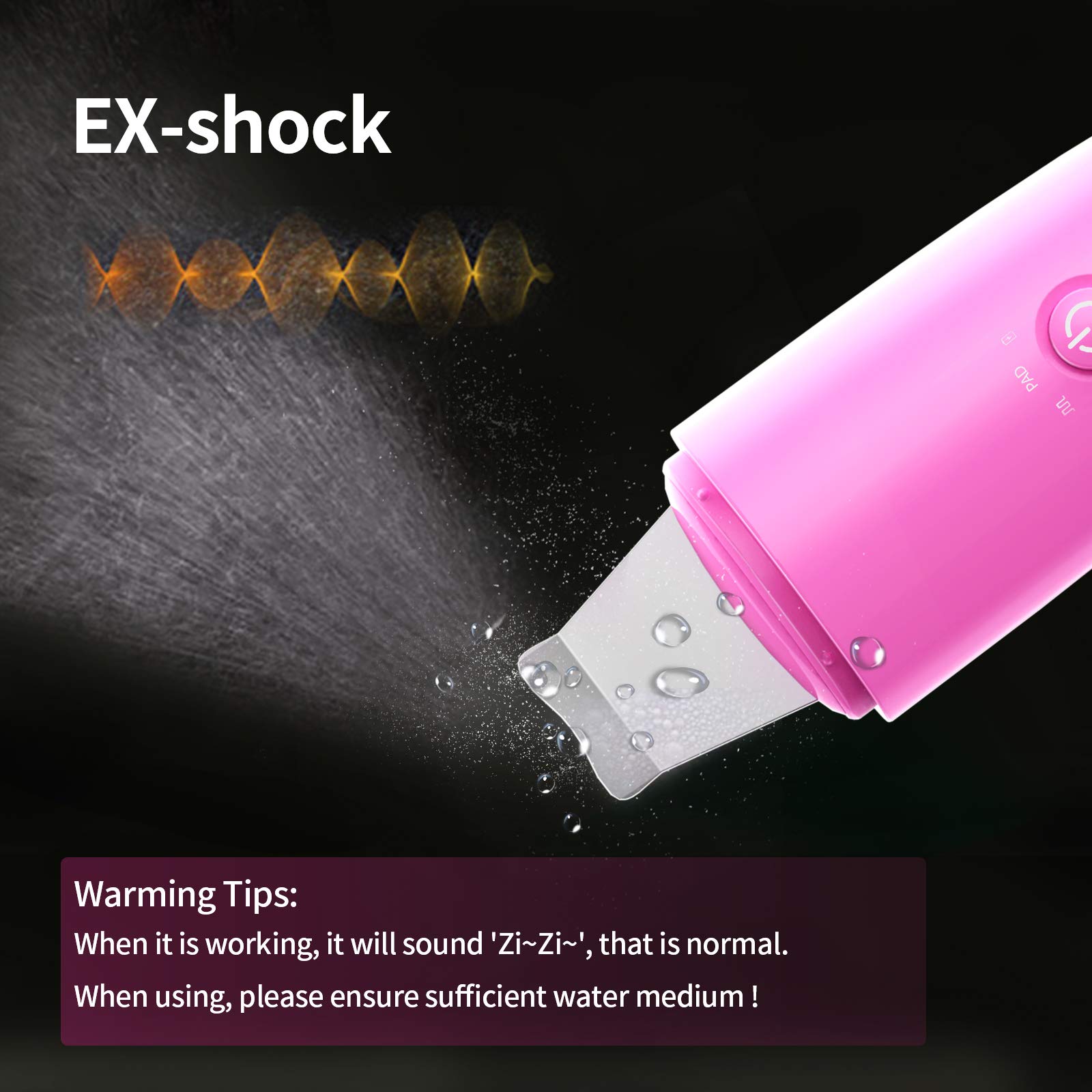 Épurateur Ultrasonique de Peau Visage, Beautlinks Ultrasons Visage Pore Cleaner Exfoliant Nettoyage de Point Noirs Acné, Facial Peeling Massage Soin de Peau USB Rechargeable