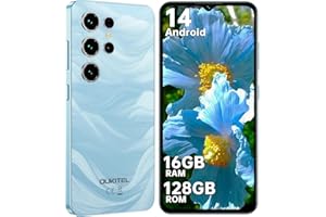 OUKITEL C2 Unlocked Cell Phone, 16+128GB/1TB Smartphone Canada, 6.52”HD+ Display, 5000mAh Battery, Android 14 Phone, 13MP Cam