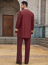 Pacinoble Mens African 2 Piece Set Metallic