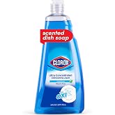 Clorox Ultra Concentrated Dish Soap with OXI, Fresh Scent, 26 Fl Oz | Bleach-free formula, dermatologist tested, cuts grease on contact, tough on baked-on stains