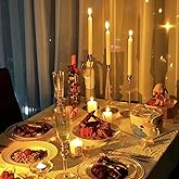 Rose Gold Taper Candle Holders, Candlestick Holders, Candle Holders with 3 in 1 Candle Accessory Set, Metal Candle Stand for 