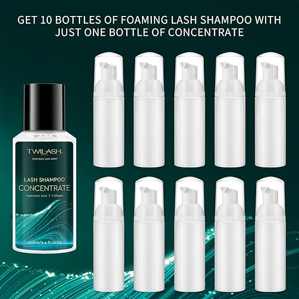 LASH SHAMPOO CONCENTRATE (100ML/ 3.42OZ): DEEP CLEANSE, LONG-LASTING HYDRATION, GENTLE FORMULA (SENSITIVE EYES & LASH EXTENSIONS MAKES UP TO 20.5OZ), 6 CUSTOMIZABLE FRAGRANCES (TEA TREE)