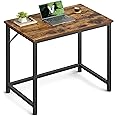 VASAGLE Computer Desk, Gaming Desk, Home Office Desk, for Small Spaces, 19.7 x 31.5 x 29.5 Inches, Industrial Style, Metal Frame, Rustic Brown and Black ULWD038B01