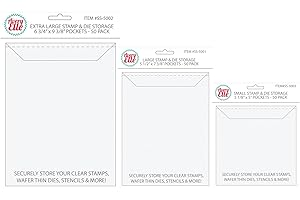 Avery Elle Stamp and Die Storage Pocket Bundle with Small, Large, and Extra Large Sizes (Set of 3 Items)