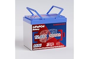 MARSENERGY 12V 100Ah Lifepo4 Battery, Bci Group 24, Built-in 100A Smart BMS, 4500 to 15000 Deep Cycle Grade A Cells Lithium Battery for Rv, Trolling Motor, Marine, Home Energy Storage, Solar Panel System(R-1PC)