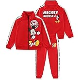Disney Mickey Boys Zip Up Jacket and Pants 2 Piece Set for Toddler and Big Kids