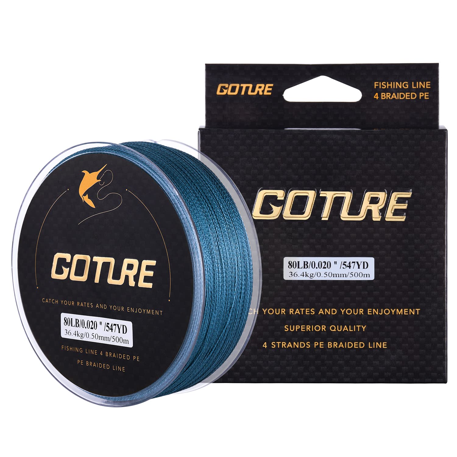 Matymats 4/8 Strands Braided Fishing Lines, Ultra Strong Abrasion Resistant Braid Fishing Line, Zero Stretch 8-80lb Sea Fishing Line, Braid Line for Freshwater Saltwater