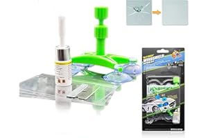 LIFEDE DIY Auto Glass Repair Kit, Windshield Crack Repair Kit, Car Window Repair kit for Repair Windshield Crack,Half Moon Crescents,Star Chips,Bulls Eye.- 2022 New Version.(Green, 1 Pack)