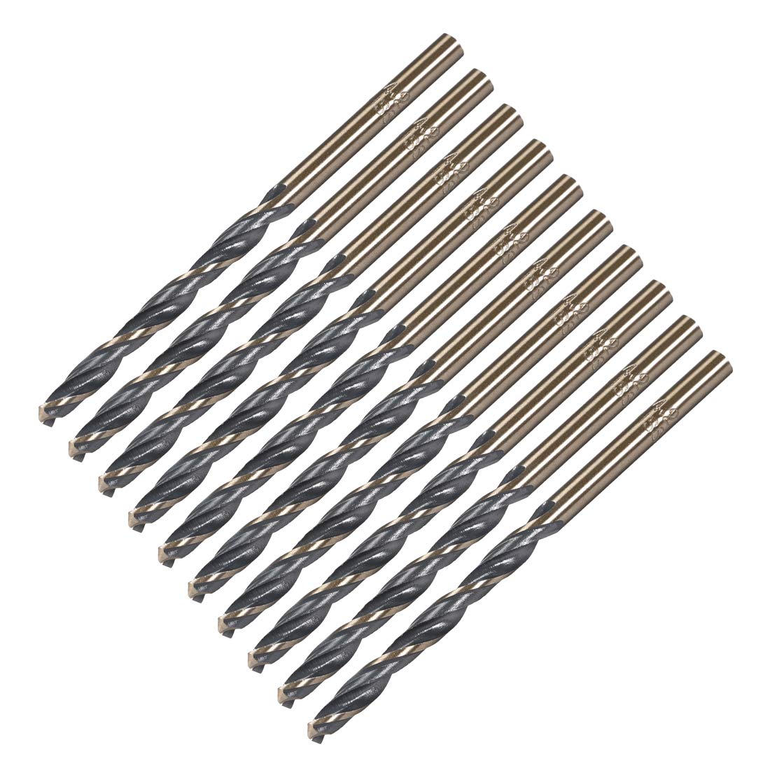 uxcell Reduced Shank Twist Drill Bits 4.2mm High Speed Steel 4341 with 4.2mm Shank 10 Pcs