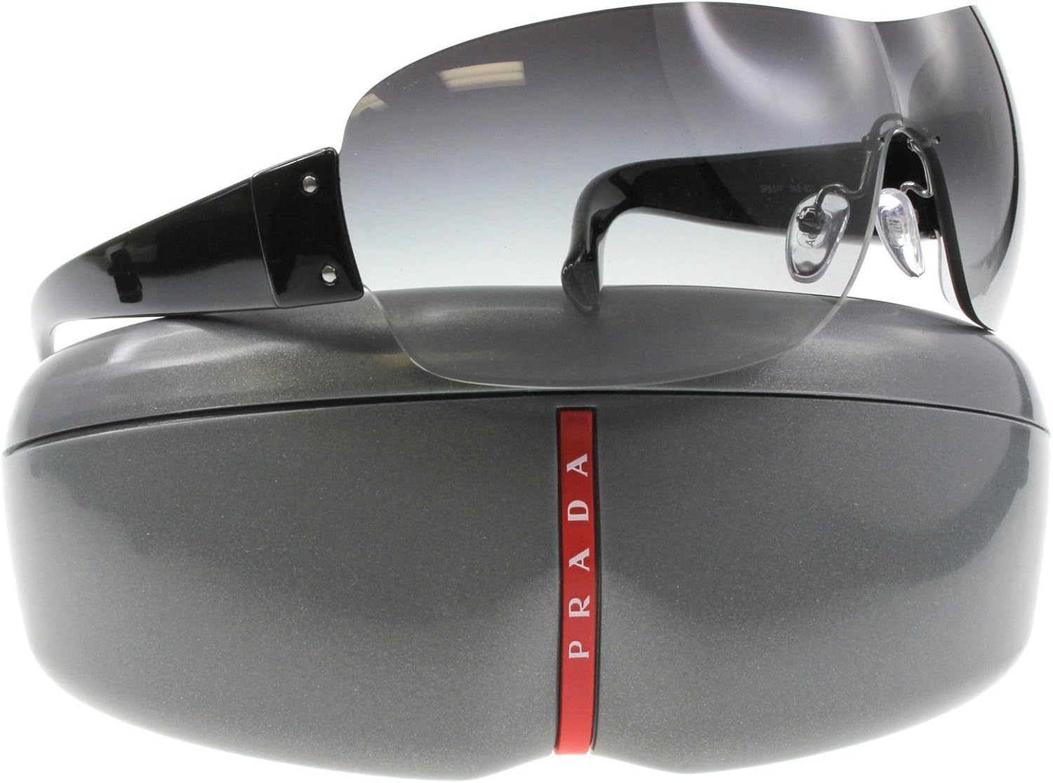 prada sport black rubber sunglasses