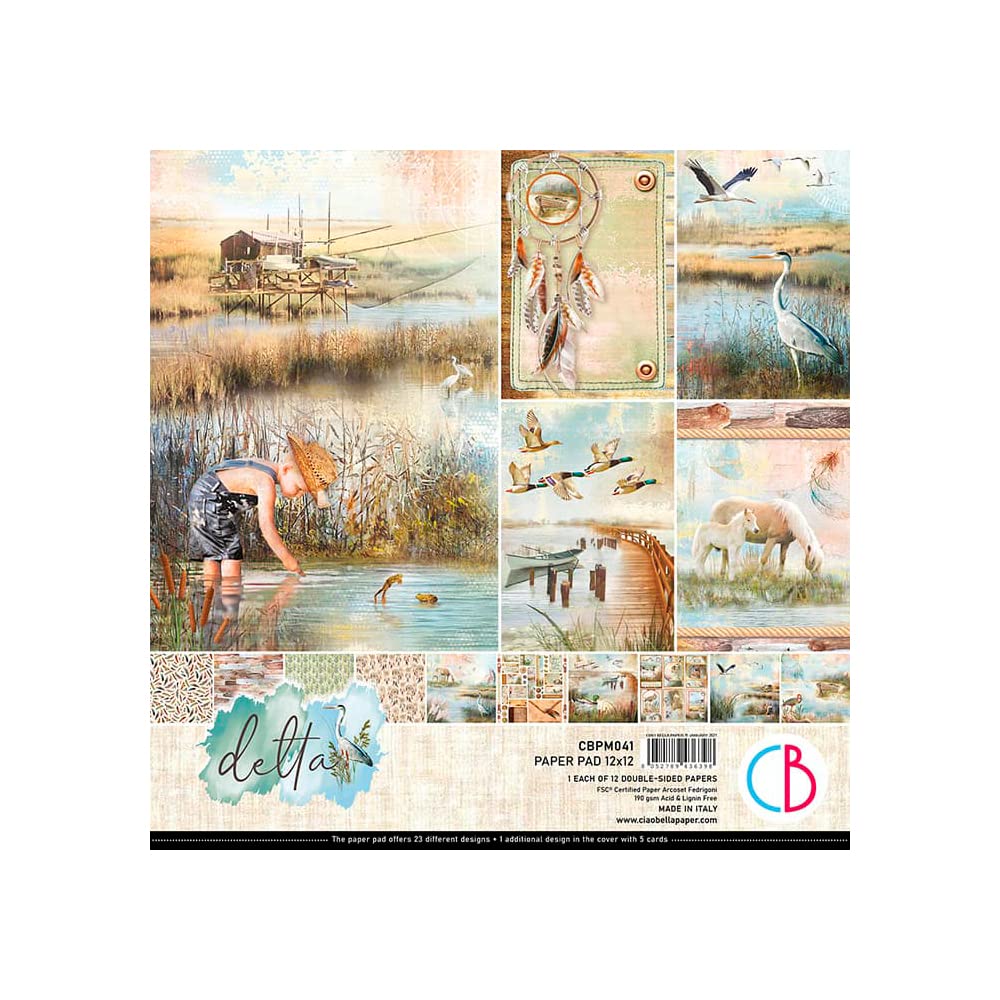 CIAO BELLA Delta Paper Pad 12 x 12, 12Pk, Assorted, One Size