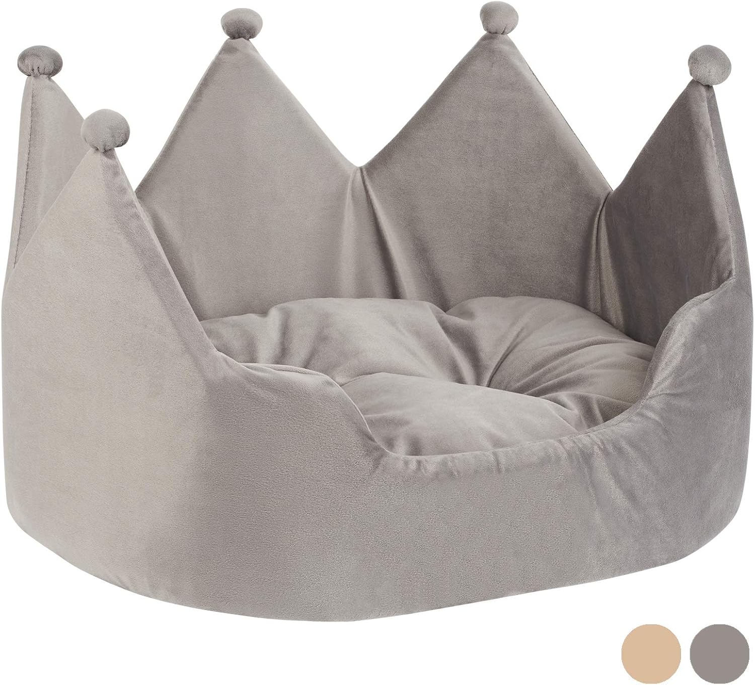 Me & My Pets Velvet Crown Dog Bed Choice of Colour Amazon.co.uk Pet