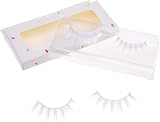 Kare & Kind White False Eyelashes - Natural Lightweight 2 Pairs for Cosplay view 1