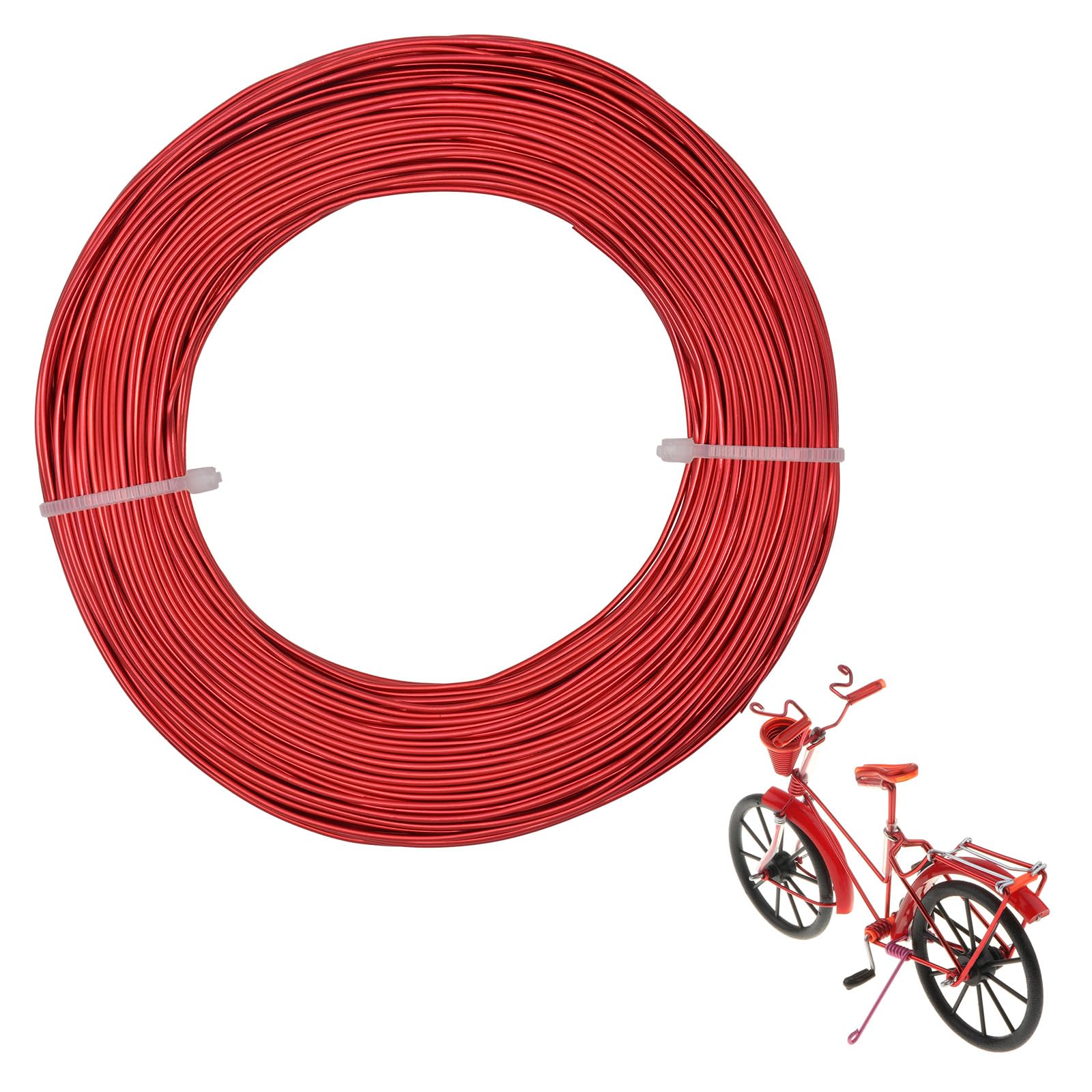 Bailinks 1mm Aluminum Craft Wire, 50 Meters Jewellery Wire Bendable Modelling Wire Metal Sculpting Wire for Jewellery Making,Modelling,Bonsai,Floral Making,DIY Sculptures,Wire Wrapping (Red)