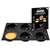 Flexipan by Silpat&reg; #1 Original Non-Stick Baking Mold Handcrafted in France Since 1965 - Trusted by World-Class Chefs - Certified Food Safe Flexipan&reg; Technology (6 Smiley Emojis Mold)