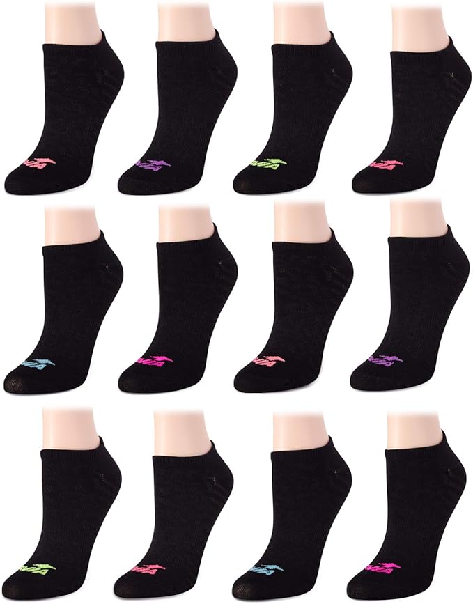 Avia Women's High Performance Athletic No Show Low Cut Socks (12 Pack