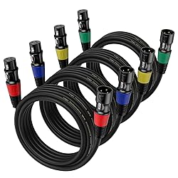 EBXYA XLR Cables 25ft 4 Packs - XLR Male to Female